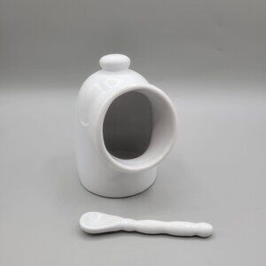 Norpro Salt Pig and Spoon Open Mouth Salt Cellar Kitchen Counter